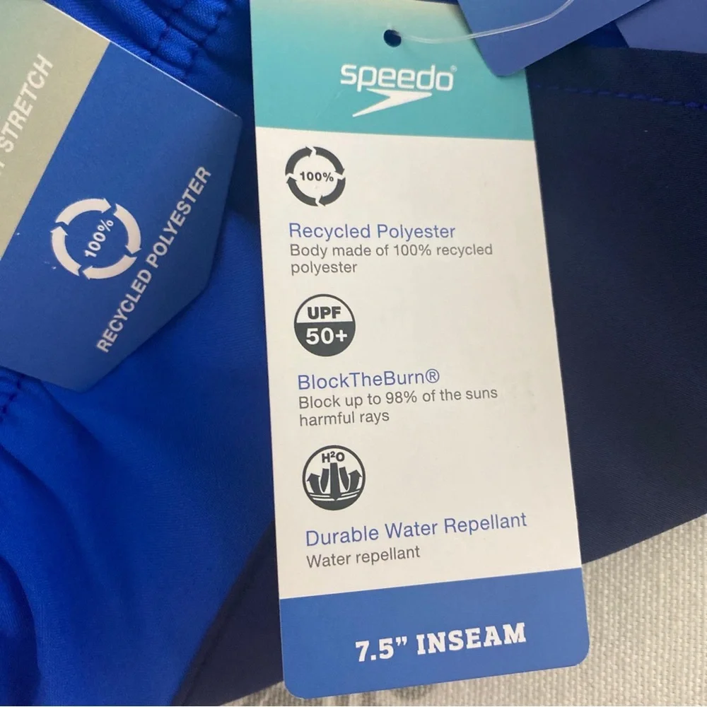 Speedo‎ Men's Size S 4-Way Stretch Shorts UPF 50+ NWT